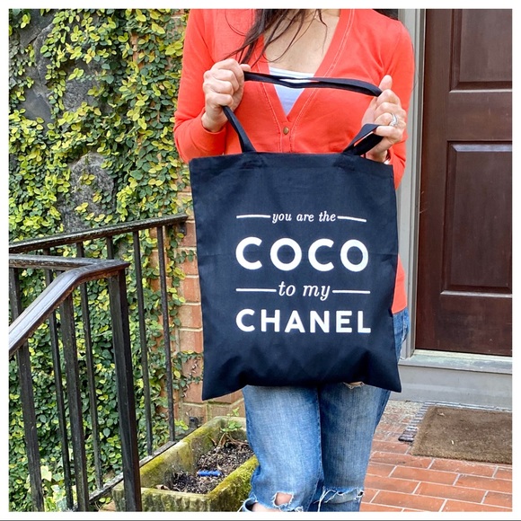 ✨LAST ONES✨CHIC BLACK COTTON TOTE BAG - Picture 6 of 6